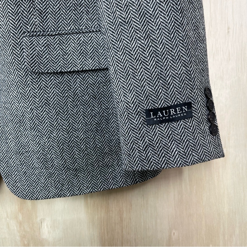 New ~ Lauren Ralph Lauren Men’s 100% Wool Herringbone Classic Fit Coat Size 38S - Picture 11 of 16
